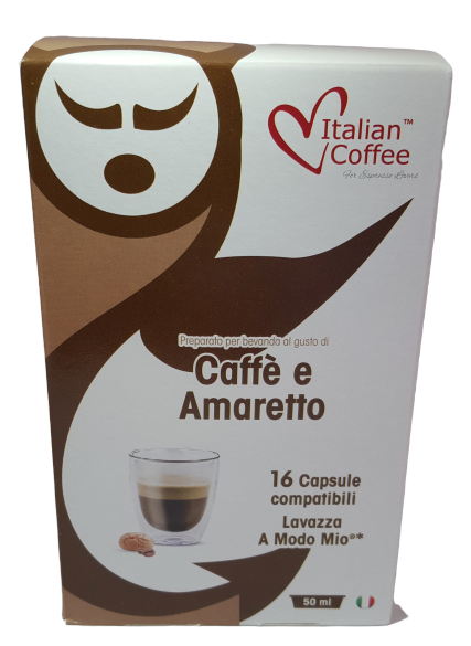 CAFFE' ALL'AMARETTO COMPATIBILE LAVAZZA A MODO MIO ( 16 CAPSULE ) - ottima-scelta-coffee-shop