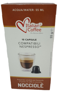 CAFFE' ALLA NOCCIOLA COMPATIBILI NESPRESSO ( 10 CAPSULE ) - ottima-scelta-coffee-shop