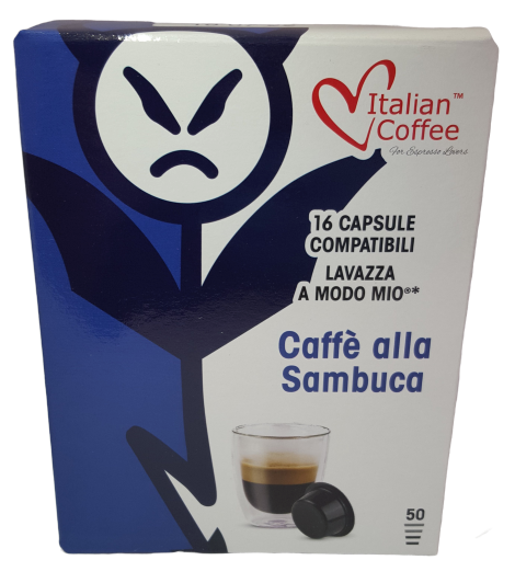 CAFFE' SAMBUCA COMPATIBILE LAVAZZA A MODO MIO (16 CAPSULE) - ottima-scelta-coffee-shop