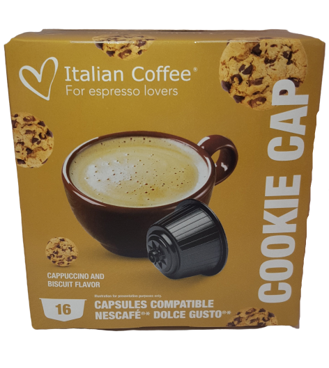 CAPPUCCINO AL BISCOTTO COMPATIBILE DOLCE GUSTO ( 16 CAPSULE ) - ottima-scelta-coffee-shop