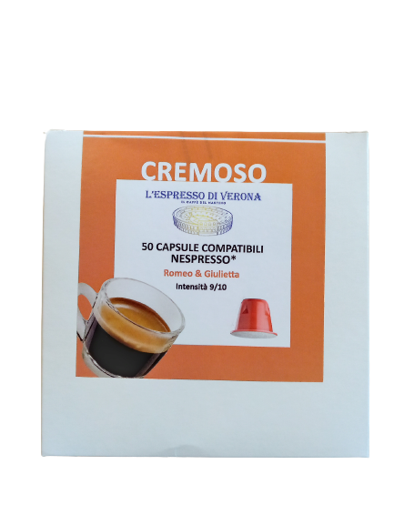 CAFFÈ CREMOSO ROMEO E GIULIETTA COMPATIBILE NESPRESSO (50 CAPSULE)