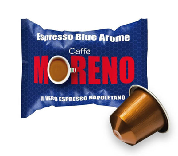 CAFFE' MORENO BLUE AROME COMPATIBILI NESPRESSO (100 CAPSULE) - ottima-scelta-coffee-shop